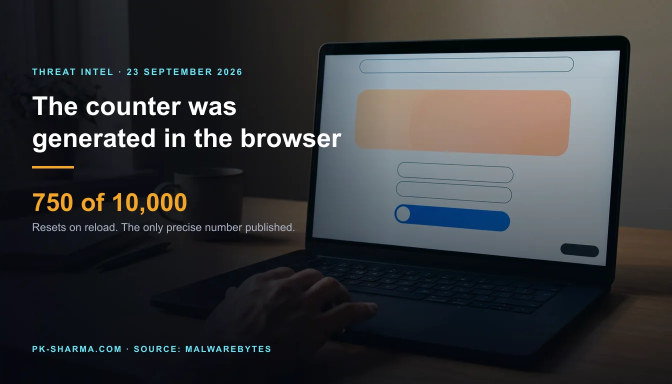 Editorial illustration for the briefing: A fake Claude Max giveaway harvests Google logins: the pretext is new, the phishing is not